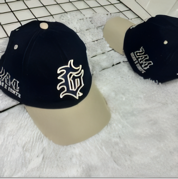 Boné Masculino Azul E Bege Modelo 244